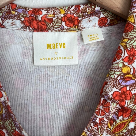 Floral Ruched Button-Up - Maeve - Picture 3 of 7